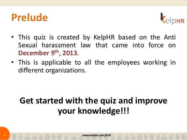 Sexual harassment questions to test knowledge Sexual harassment questions to test knowledge